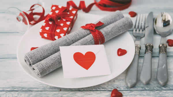 Cena romántica Día de San Valentín 