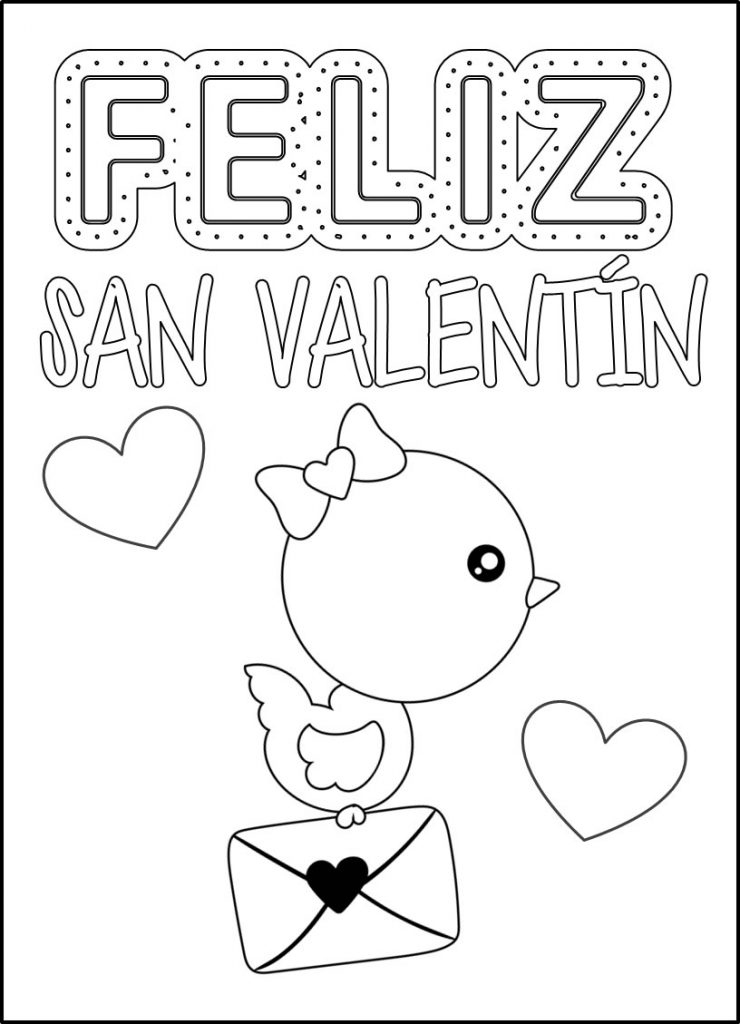 ▷ Las Mejores Imágenes de San Valentín para colorear para niños 2020