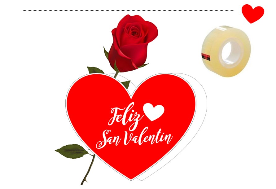 Tarjeta San Valentín para imprimir