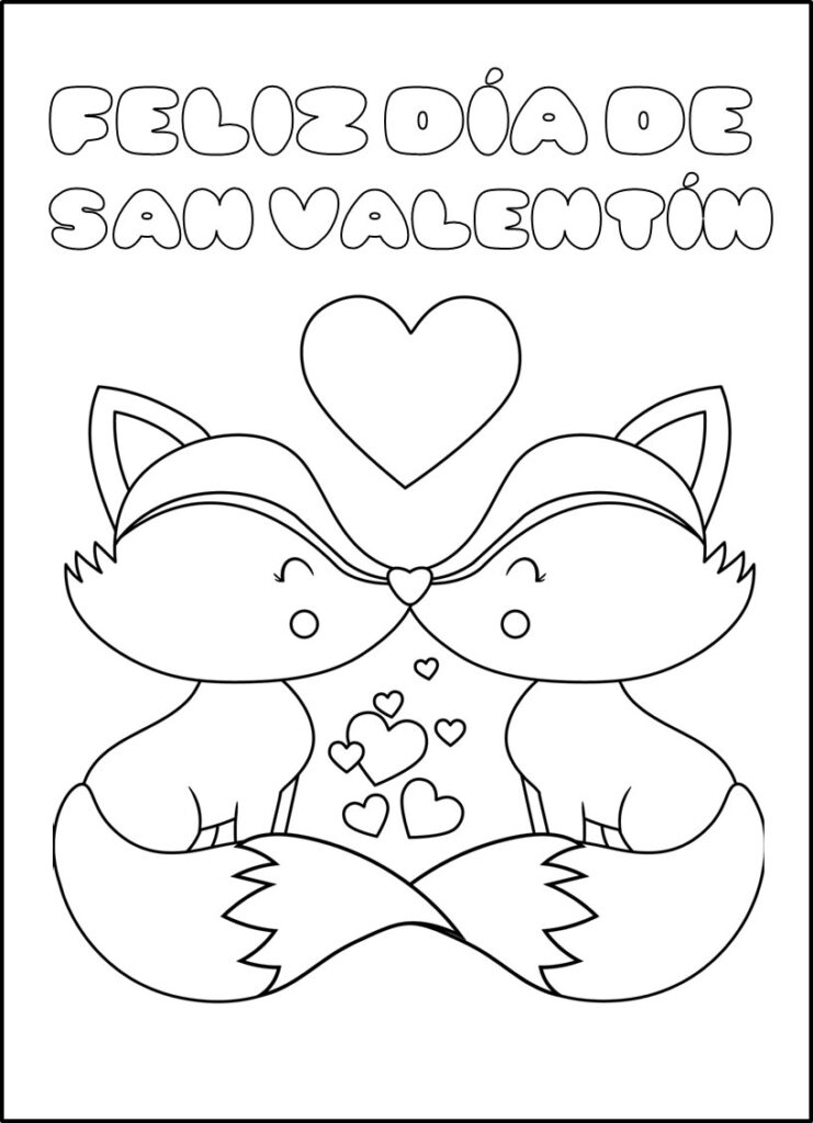 actividades de san valentin para colorear