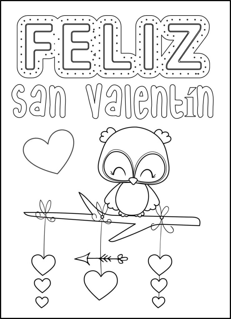 imágenes de san valentín amistad para colorear