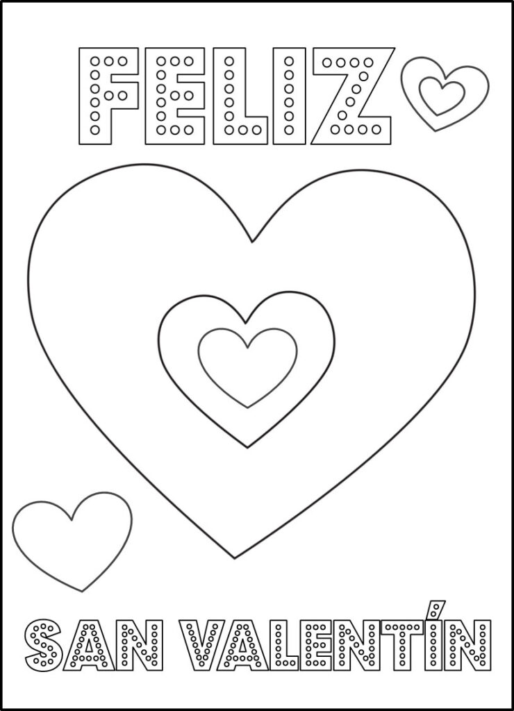 corazones de San Valentín para pintar