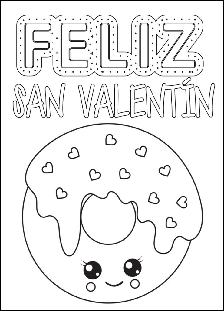 imágenes de San Valentín para colorear y descargar gratis