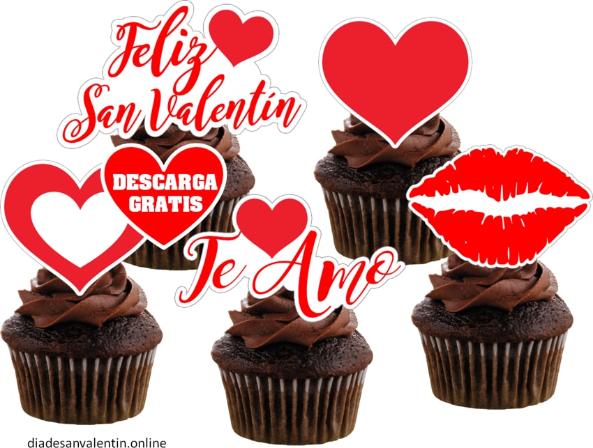 ideas para decorar cupcakes San Valentín